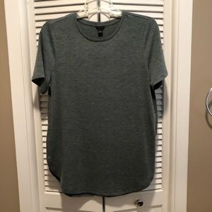 AnnTaylor Green Tunic Tee